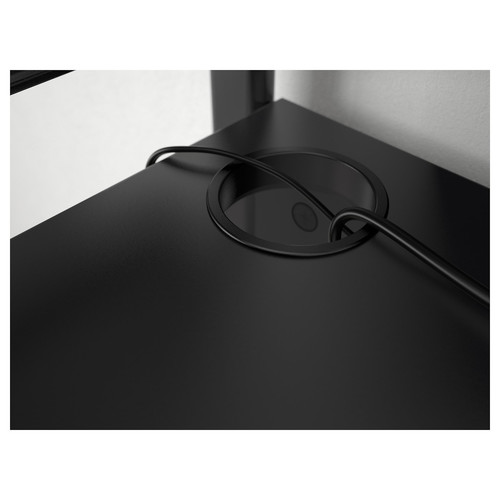 FREDDE Desk, black, 185x74x146 cm