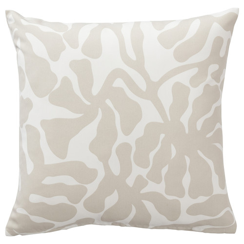 GRÖNKNAVEL Cushion cover, beige white/outdoor indoor, 50x50 cm