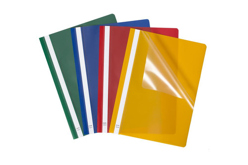 Plastic Report File A4 Standard 25-pack, red