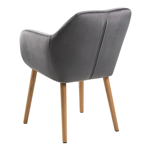 Upholstered Chair Emilia Velvet, dark grey