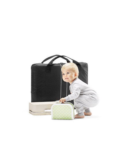 BABYBJÖRN Travel Crib Light, Dark Green + sheet