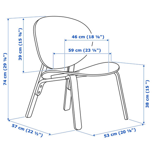 FRÖSET Easy chair, black stained oak veneer