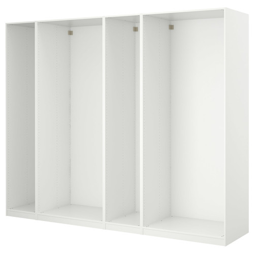 PAX 4 wardrobe frames, white, 300x58x236 cm