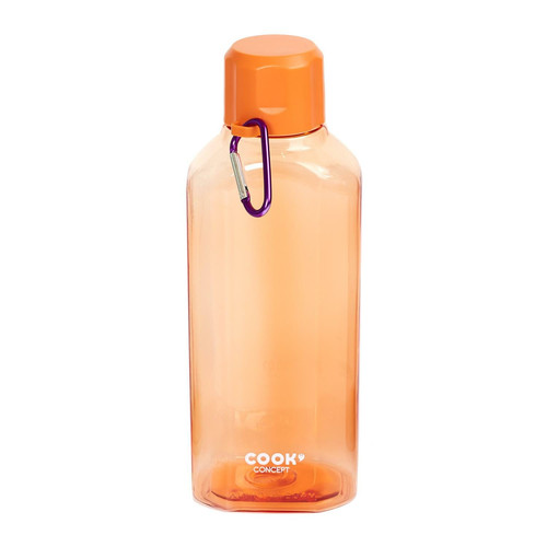 Water Bottle with Carabiner, orange