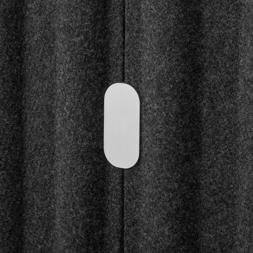 EILIF Screen, freestanding, dark grey, white, 80x150 cm