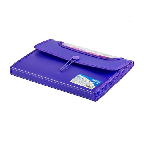 Document Folder with 12 Pockets A4 25mm, purple