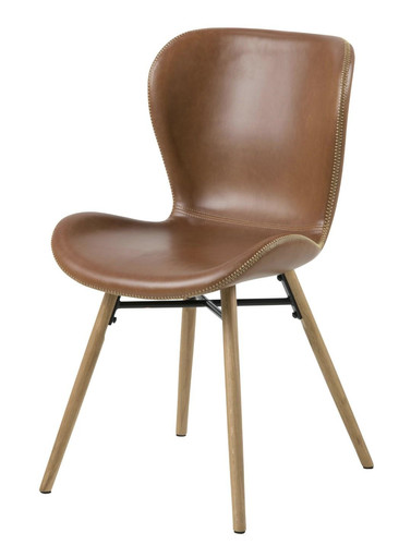 Chair Batilda Retro, brandy/natural