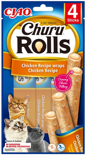 Inaba Ciao Cat Churu Roll Chicken Recipe Wraps Chicken Recipe 40g