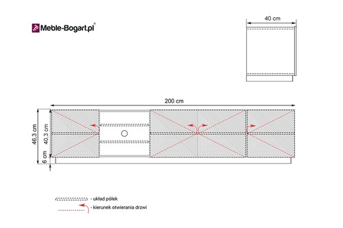 TV Cabinet Asha 200 cm, artisan/matt black