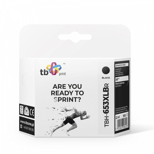 TB Print Toner Ink for HP DJ6075 TBH-653XLBR, black, reman