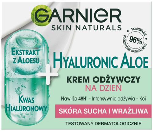 Garnier Skin Naturals Hyaluronic Aloe Light Nourishing Cream for Dry & Sensitive Skin 50ml