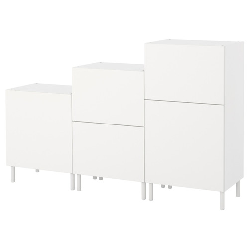 PLATSA Cabinet, white/Fonnes white, 180x42x113 cm