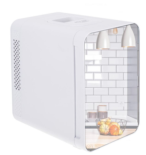 Adler Mini Fridge 4l AD 8085, white/mirror