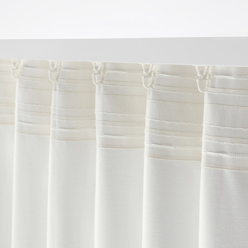 MERETE Room darkening curtains, 1 pair, 145x300 cm, white