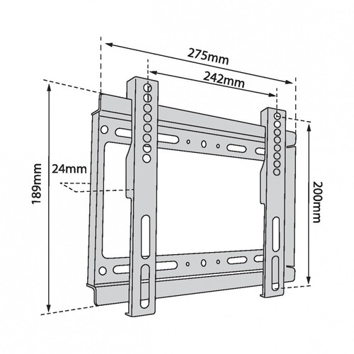 TV Wall Mount up to 42" 40kg AJTBXT4240FI250, black