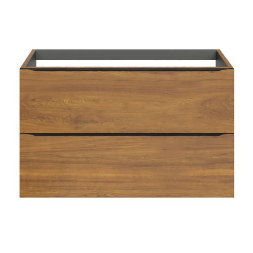 Goodhome Wall-mounted Basin Cabinet Imandra 100cm, walnut