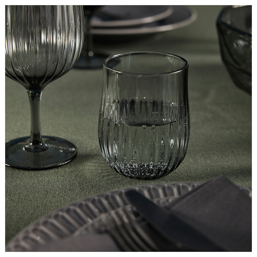 HÖSTAGILLE Glass, grey, 30 cl