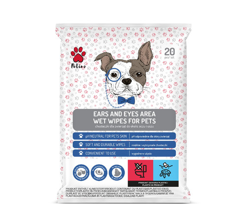 Petino Ears & Eyes Area Wet Wipes for Pets 20pcs