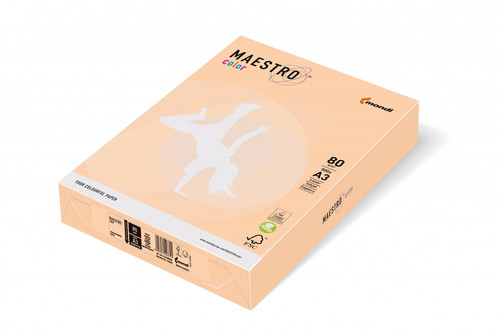 Maestro Colour Paper for Laser, Inkjet Printers & Copiers A4 80g 500 Sheets, salmon