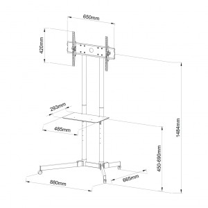 ART Trolley with TBV Handle 30-65" 60kg S-08A