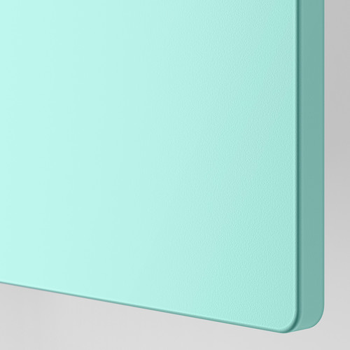 SMÅSTAD / PLATSA Storage combination, white/pale turquoise, 180x57x181 cm