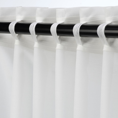 HILJA Curtains, 1 pair, white, 145x300 cm