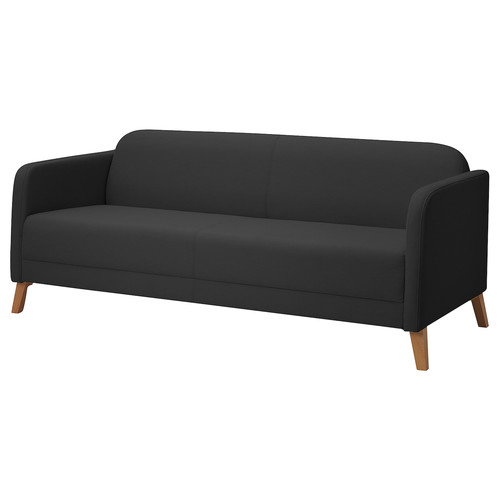 LINANÄS 3-seat sofa, Vissle dark grey