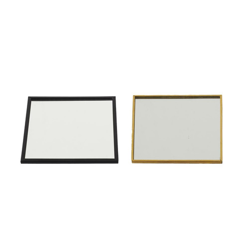 Decorative Mirror Tray 10cm, square, gold