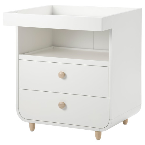 MYLLRA Changing table with drawers, white