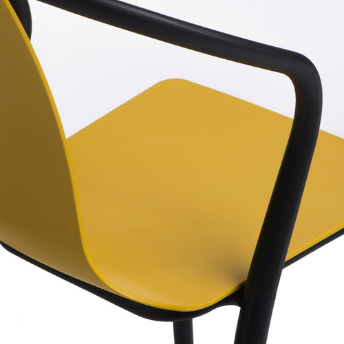 Chair Bella, black/yellow