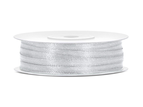 Satin Ribbon 50m 3mm, silver