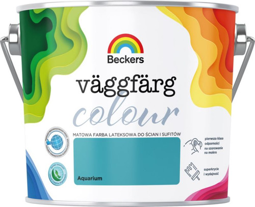 Beckers Matt Latex Paint Vaggfarg Colour 2.5l aquarium