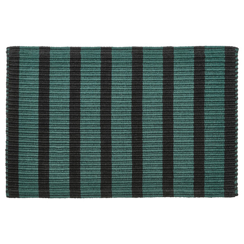 VÄGSKYLT Door mat, blue-green/black, 40x60 cm