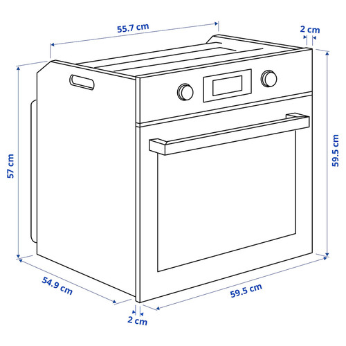 ANRÄTTA Forced air oven, stainless steel