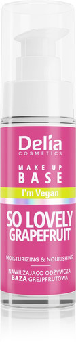 Delia Cosmetics Vegan Moisturising-Nourishing Make Up Base So Lovely Grapefruit  30ml