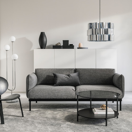 ÄPPLARYD 2-seat sofa, Lejde grey/black, 199x93 cm