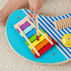 Fisher-Price Wooden Musical Table With Percussion instruments HXT91 2+