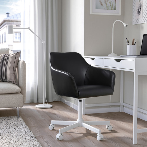 TOSSBERG / MALSKÄR Swivel chair, Grann black/white