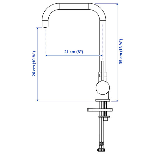 JUTTERN Kitchen mixer tap, foldable, chrome-plated