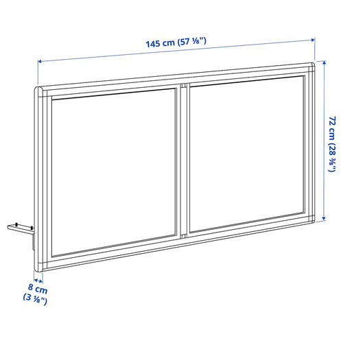 MITTZON Acoustic screen for desk, Gunnared beige, 145x72 cm