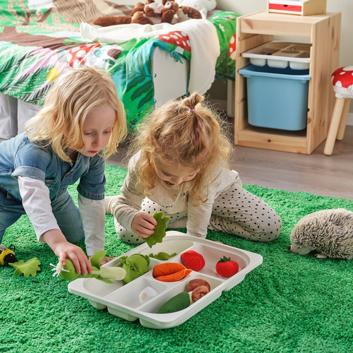 TROFAST Storage tray with compartments, white, 42x30x5 cm