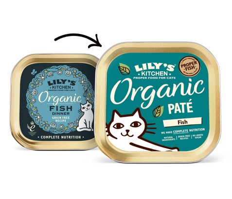 Lily's Kitchen Cat Food Organic Fish Paté/Organic Fish Dinner 85g