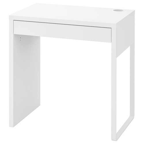 MICKE / DAGNAR Desk and chair, white/turquoise