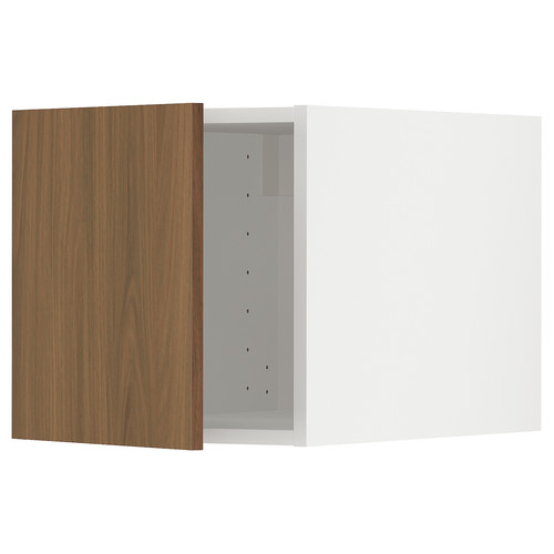 METOD Top cabinet, white/Tistorp brown walnut effect, 40x40 cm