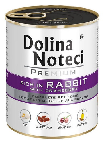 Dolina Noteci Premium Wet Dog Food with Rabbit & Cranberry 800g