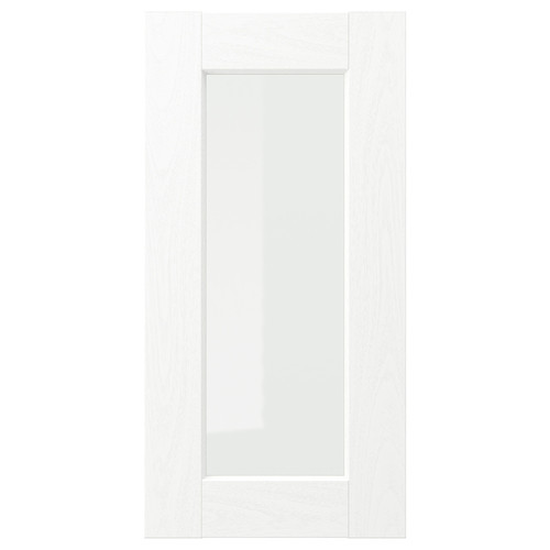 ENKÖPING Glass door, white wood effect, 30x60 cm