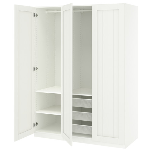 PAX / GULLABERG Wardrobe combination, white/white, 150x60x201 cm