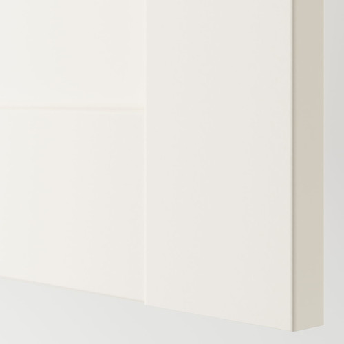 BERGSBO Door with hinges, white, 50x229 cm