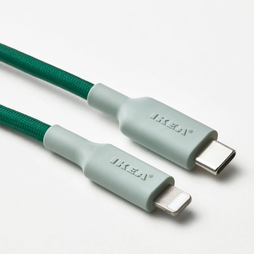 LILLHULT USB-C to lightning, green, 1.5 m