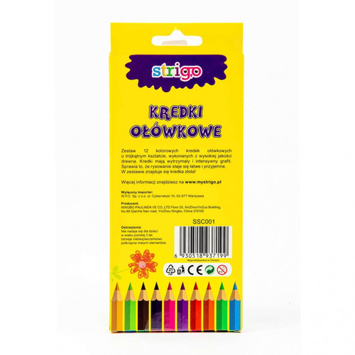 Strigo Coloured Pencils Triangular 12pcs